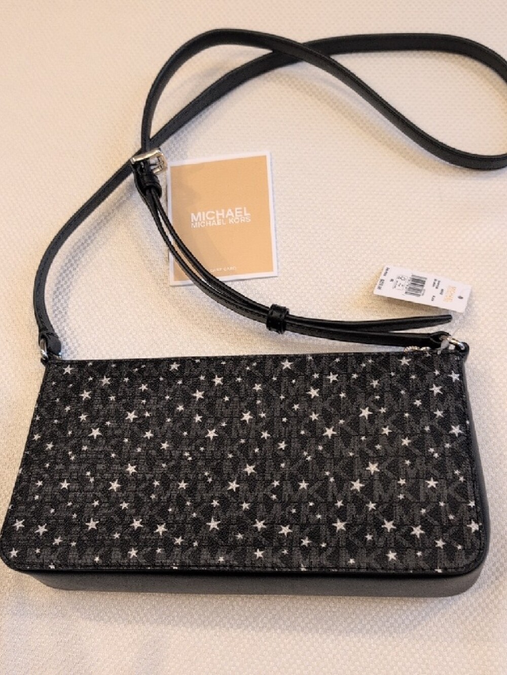 Michael Kors Black Star Print Crossbody Handbag - Picture 2 of 8